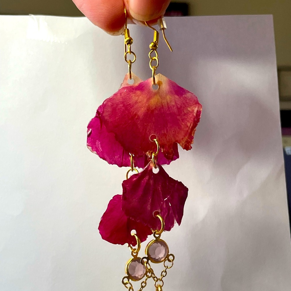 ROSE PETAL MAGIC FAIRY EARRINGS